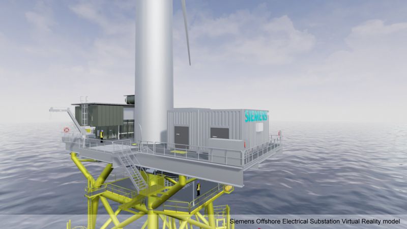 Siemens. Exploring an offshore substation in real time