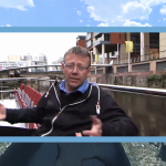 Image showing Manchester writer and tour guide, Jonathan Schofield taking viewers through the storytelling.